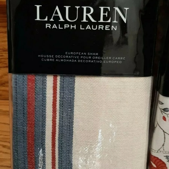 Ralph Lauren Kelsey Full Queen duvet set and Euro shams 5 piece MSRP $500 - Picture 3 of 11